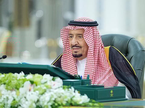 King Salman bin Abdul Aziz Al Saud during the Cabinet session on Wednesday.