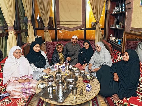 Ahmed Mohammed Ahmed Rahimi Shawari with his family