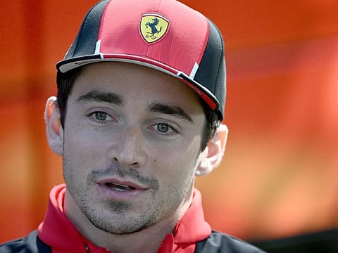 Ferrari's Monegasque driver Charles Leclerc looks on ahead of the 2023 Formula One Australian Grand Prix.