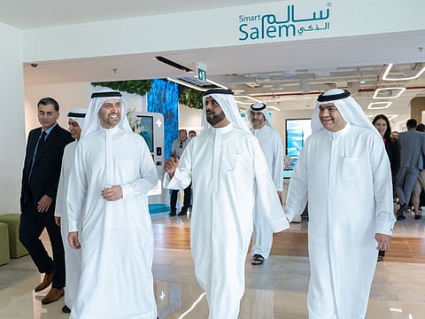 Officials during the opening of Smart Salem dedicated visa medical fitness centre at Dubai Knowledge Park.