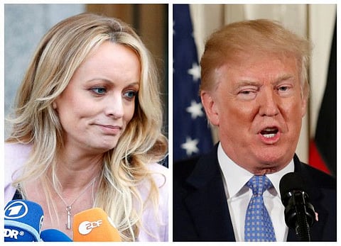 Stephanie Clifford, also known as Stormy Daniels and US President Donald Trump.