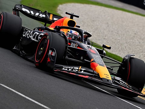 Red Bull Racing's Dutch driver Max Verstappen competes during the qualifying round of the 2023 Formula One Australian Grand Prix at the Albert Park Circuit in Melbourne.