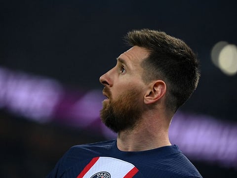 Shocked... Paris Saint Germain's Argentine forward Lionel Messi can't believe being booed by his own fans during the French Ligue 1 match against Lyon at The Parc des Princes Stadium in Paris. It is the second time this season that has happened and he now looks certain to leave the club in the summer.