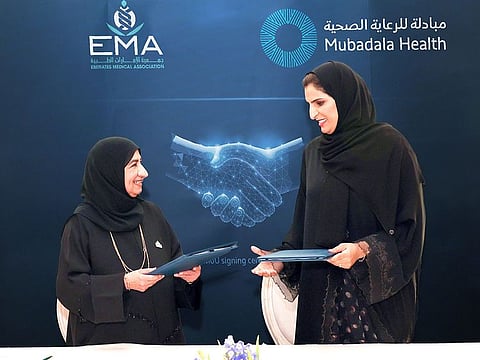 As part of the MoU, EMA will also support the enrolment of Mubadala Health physicians under medical societies and clubs affiliated with the association
