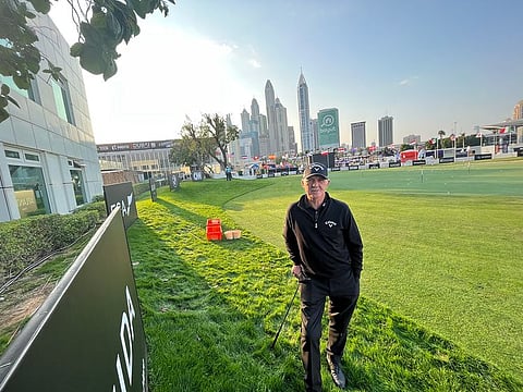 Peter Cowen at the 2023 HERO Dubai Desert Classic at Emirates Golf Club.