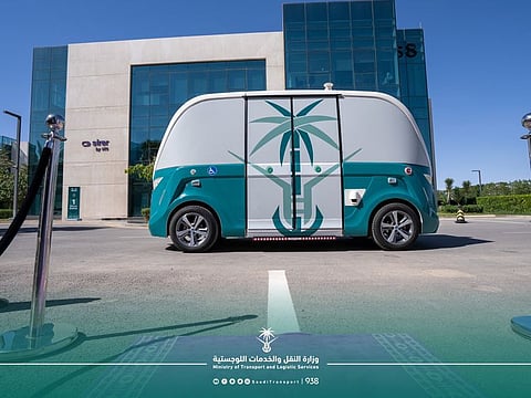 Picture released by the Saudi Ministry of Transport shows the tested self-drive car.