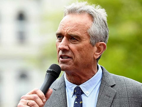 Attorney Robert F. Kennedy Jr. speaks at the New York State Capitol, May 14, 2019, in Albany, N.Y. Kennedy, a Democrat, filed a statement of candidacy Wednesday, April 6, 2023, with the Federal Election Commission.