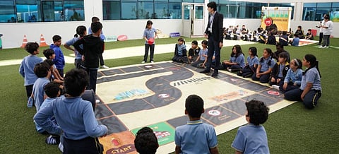 The Department of Municipalities and Transport’s Integrated Trasnport Centre launches a new campaign to encourage greater road safety awareness in the emirate’s schools.