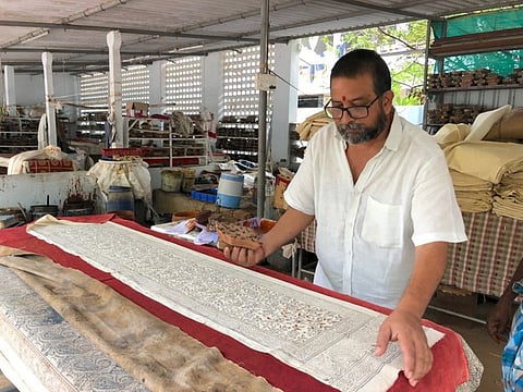 Pichuka Srinivas is fighting a lone battle to keep the authentic traditions of Kalamkari hand-block printing alive.