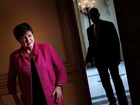 IMF managing director Kristalina Georgieva. While the IMF has lowered its estimate for global growth, the World Bank raised its outlook to 2% from 1.7% in January.