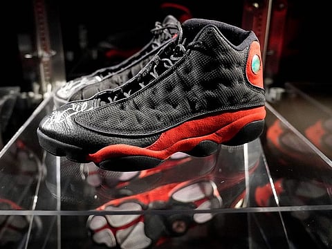 Michael Jordan’s 1998 NBA Finals Air Jordan XIIIs sneakers.