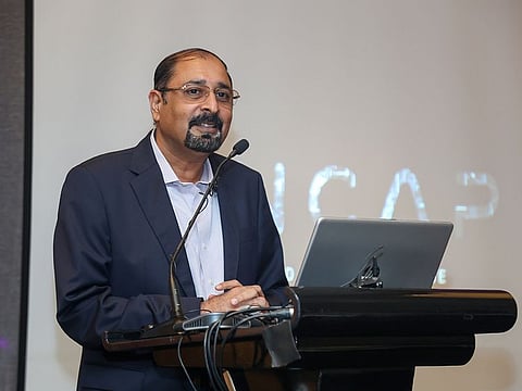 Waseem Ashraf Qureshi addressing the audience at the launch event in Dubai