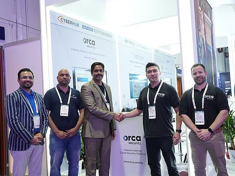 From left: Rahul Bhatia- Finesse, VP Sales; Hariharan Manikumar - Finesse, Cloud Solution Architect & PreSales;   Eljo J P- Finesse, CBO & Director; Erkut Dinctop - Orca Security, Channel/Partner Sales Director; Tom Lewis- Orca Security, Regional Sales Director
