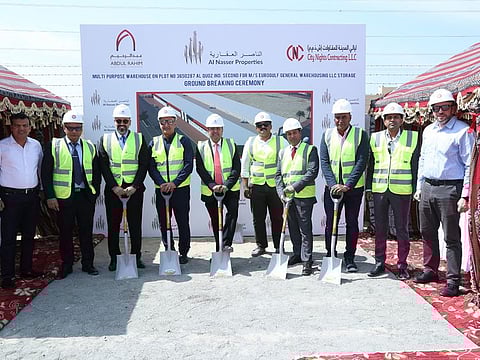 The ground breaking ceremony attended by team members from Al Nasser Properties, Abdul Rahim Architectural Consultant and City Nights Contracting