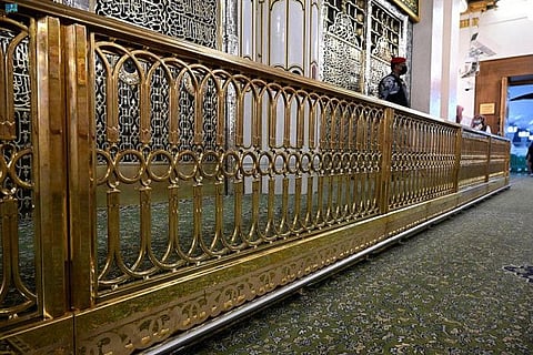 Made of pure brass, the barrier is 87 metres long and one metre, surrounding the Sacred Chamber from three directions, he said.
