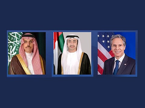 Abdullah bin Zayed, FMs of Saudi Arabia, US review situation in Sudan