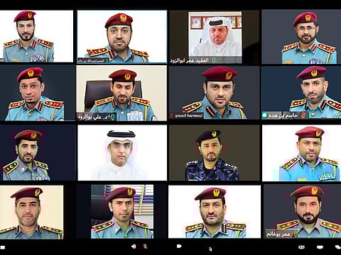 Sharjah Police at a meeting to discuss security plans and preparations for the nights of Ramadan 27, Ramadan 29 and Eid Al Fitr.