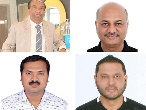 Clockwise from top: Krishna Prakash, Dilip Devnani, Vinay Vas and Sreejith.