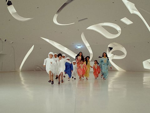 Filmed within the Museum of the Future, the video features future generations of children marvelling at the exhibits as they are inspired to play their part in building a positive future.