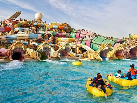 'Yas Express Bus' is a complimentary shuttle bus service for visitors at Yas Island. Some of the stops includes Yas Waterworld Abu Dhabi (pictured here), and SeaWorld Abu Dhabi. Picture used for illustrative purposes.