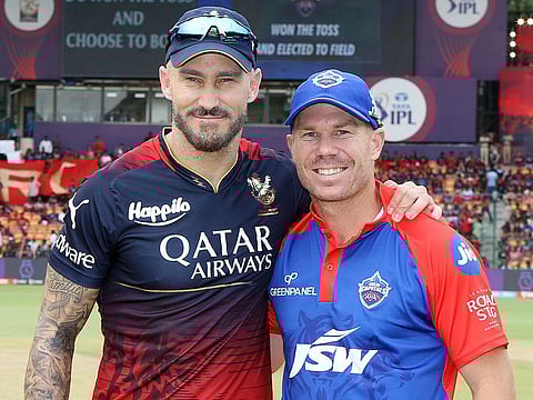 Royal Challengers Bangalore's skipper Faf du Plessis with David Warner of Delhi Capitals are holding the top two spots in the batting charts..