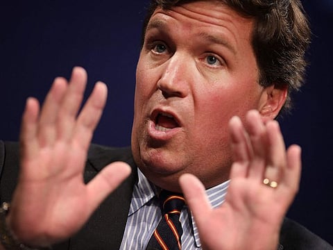 In this file photo taken on March 28, 2019 Fox News host Tucker Carlson discusses 'Populism and the Right' during the National Review Institute's Ideas Summit at the Mandarin Oriental Hotel in Washington, DC.