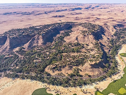 An aerial view of the Aman Wadi Safar project.