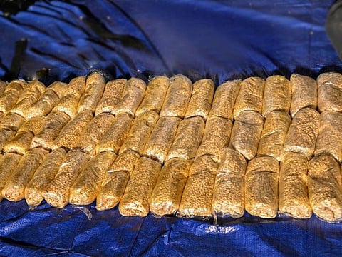 A part of the drug consignment that was seized by Sharjah Police.