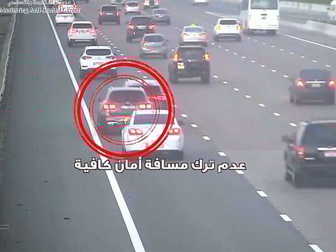A screengrab from the Abu Dhabi Police video.