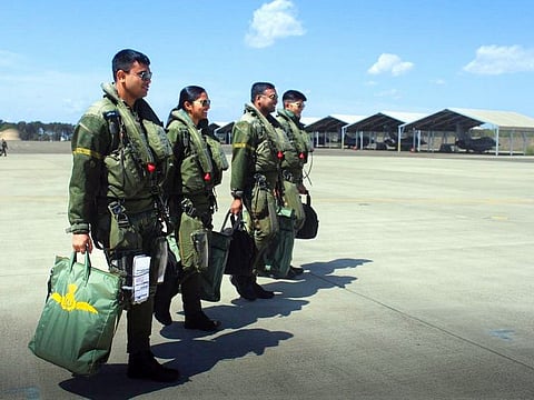Indian Air Force (IAF) contingent including male and female fighter pilots are taking part in the ongoing multinational wargame Exercise 'Orion', at Mont-de-Marsan, April 26, 2023.