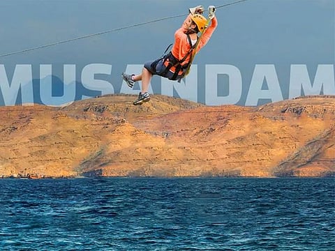 The new zip line in Musandam