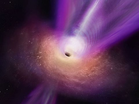 Illustrative image of a black hole. Astronomers have identified the largest stellar black hole in the Milky Way.