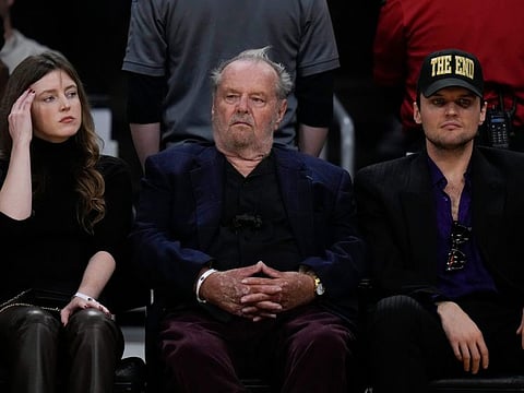 Actor Jack Nicholson attends Game 6 of a first-round NBA basketball playoff series between the Los Angeles Lakers and the Memphis Grizzlies on Friday, April 28, 2023, in Los Angeles. (AP Photo/Jae C. Hong)