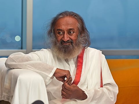 Indian spiritual leader, humanitarian, and wellness advocate Sri Sri Ravi Shankar in Dubai last weekend