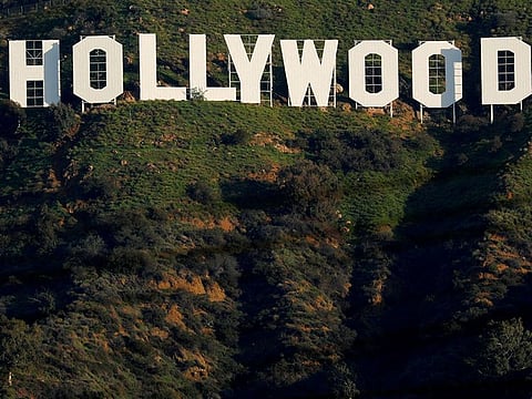 The iconic Hollywood sign is shown on a hillside above a neighborhood in Los Angeles California, U.S., February 1, 2019.