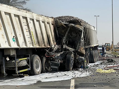 The accident happened on Monday afternoon