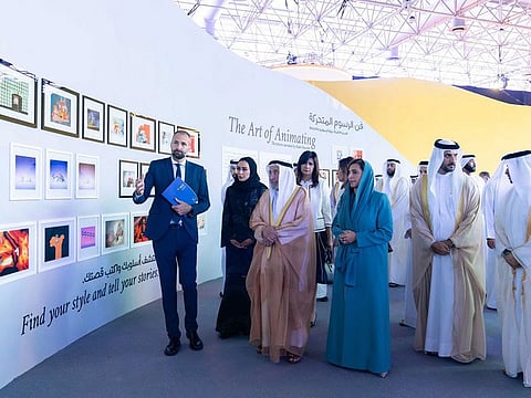 His Highness Sheikh Dr. Sultan bin Muhammad Al Qasimi, Member of the Supreme Council and Ruler of Sharjah at the first ever Sharjah Animation Conference.