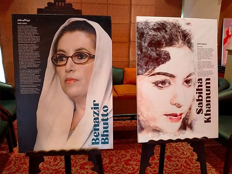 Portraits of Pakistani and Czech women who influenced public and political life in their respective countries put on display at the launching event of a web page by the Embassy of Czech Republic.