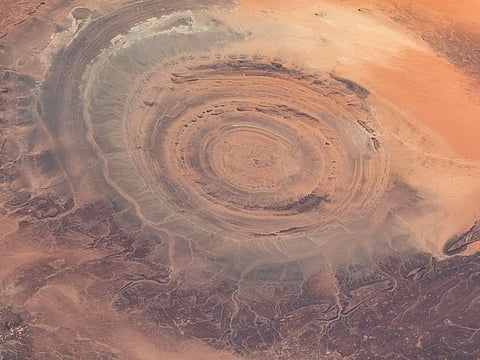 The Richat Structure in northwestern Mauritania photographed by Al Neyadi