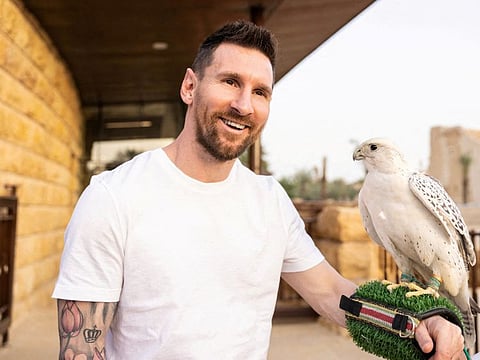 Lionel Messi during his visit to Saudi Arabia recently.