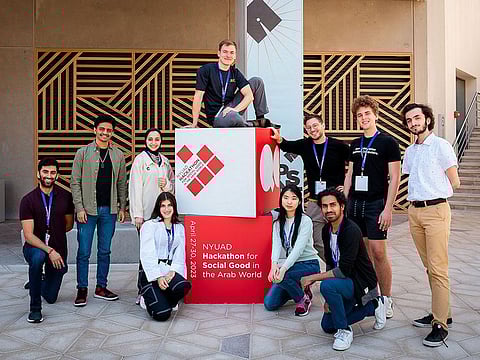 Team Smart Current which won the first prize at the NYUAD hackathon in Abu Dhabi.