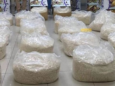 A part of the drug consignment that was seized by Abu Dhabi Police.