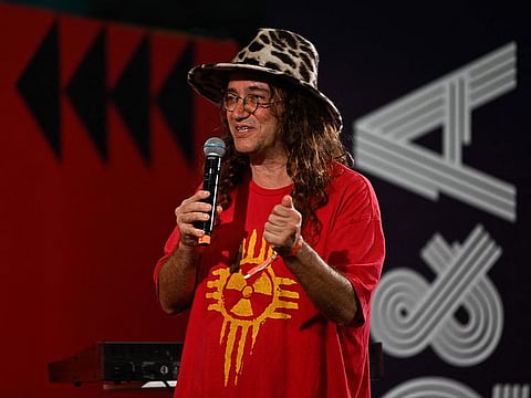 US-Brazilian researcher Ben Goertzel at a Web Summit in Rio de Janeiro