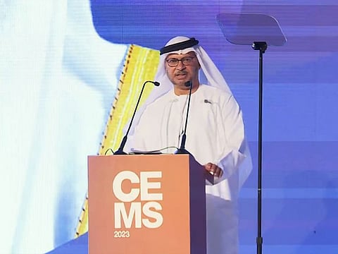 Still from NCEMA video of opening keynote of the Summit by Dr Anwar Gargash, diplomatic advisor to the UAE President, in Abu Dhabi on Tuesday