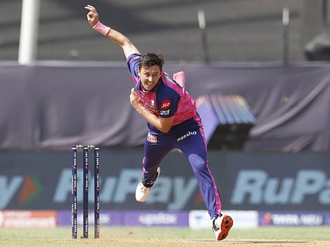 Trent Boult of Rajasthan Royals during the TATA Indian Premier League match. The left-arm pacer hopes to play in the 50-over World Cup in India later this year.