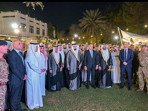 Sheikh Ahmed bin Mohammed bin Rashid Al Maktoum, Second Deputy Ruler of Dubai and Chairman of the Dubai Media Council, today attended a reception hosted by the British Embassy in Dubai to celebrate the coronation of King Charles III.