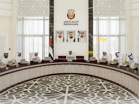 The first meeting of the Executive Council at the Abu Dhabi Crown Prince Court.