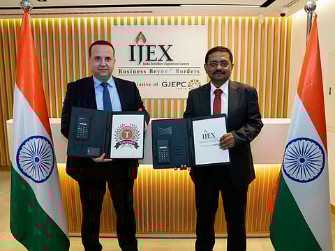 From left: Rabie Atie, Senior Vice President of Transguard and Sabyasachi Ray, Executive Director of the Gem and Jewellery Export Promotion Council of India (GJEPC).