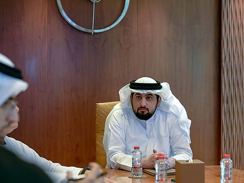 Sheikh Ahmed bin Mohammed bin Rashid Al Maktoum during the meeting on Sunday at Emirates Towers in Dubai