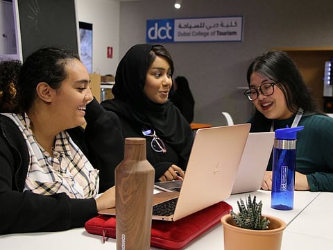 Students at Dubai College of Tourism